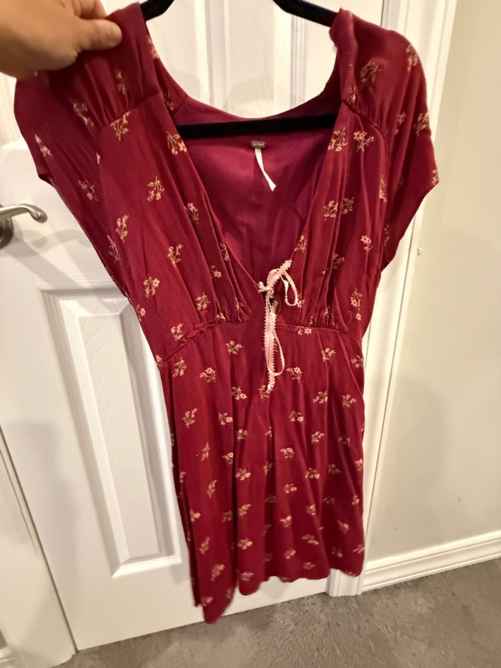 Free People Deep Berry Open-Front Kimono